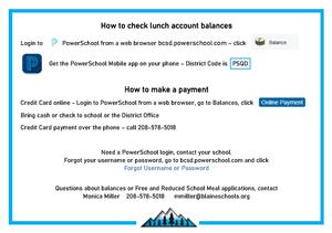 How to check lunch account balances